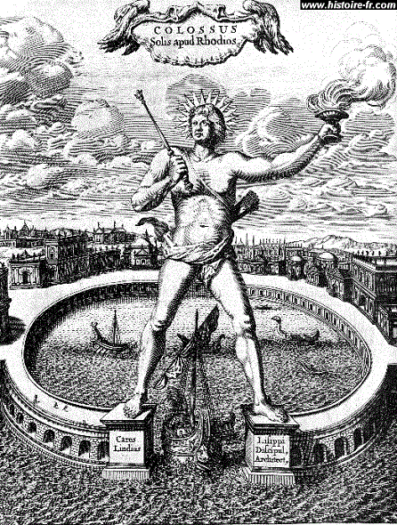 Dessin du Colosse de Rhodes